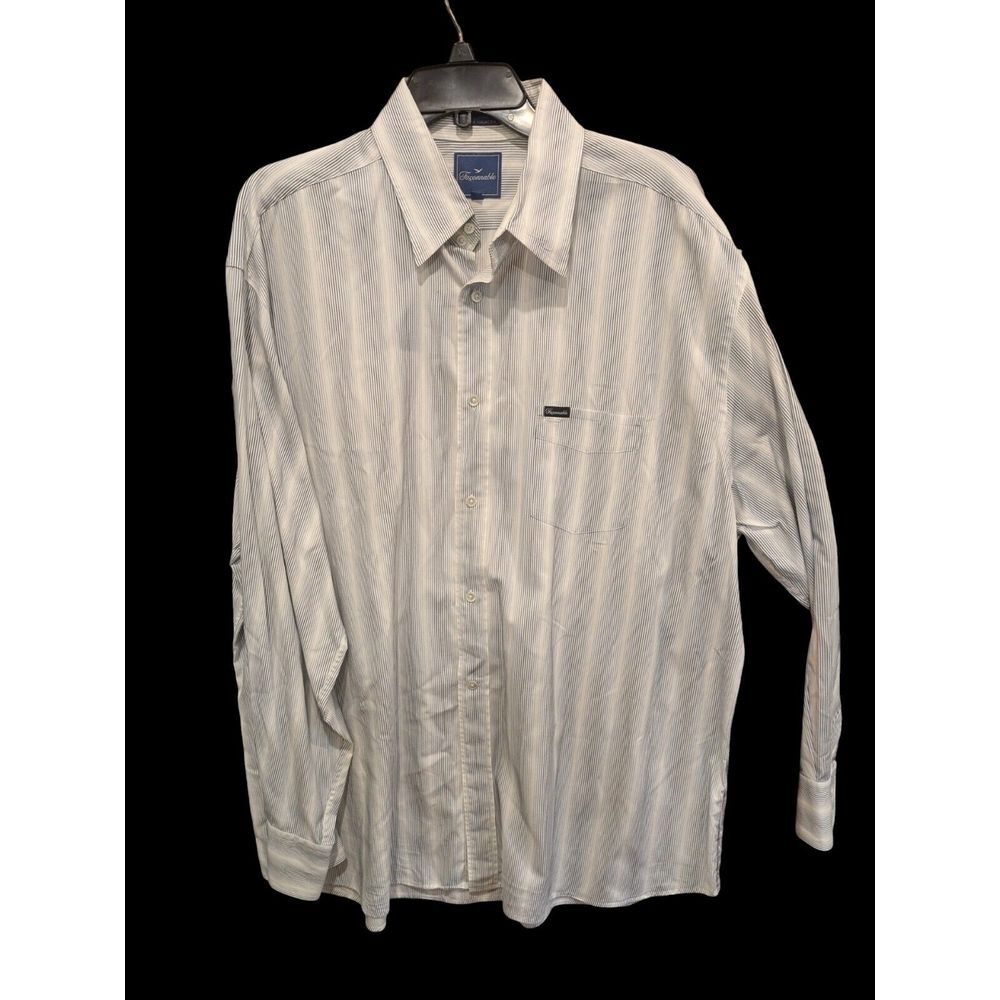 Vintage Faconnable Shirt Mens 2XL  Long Sleeve Button‎ Down